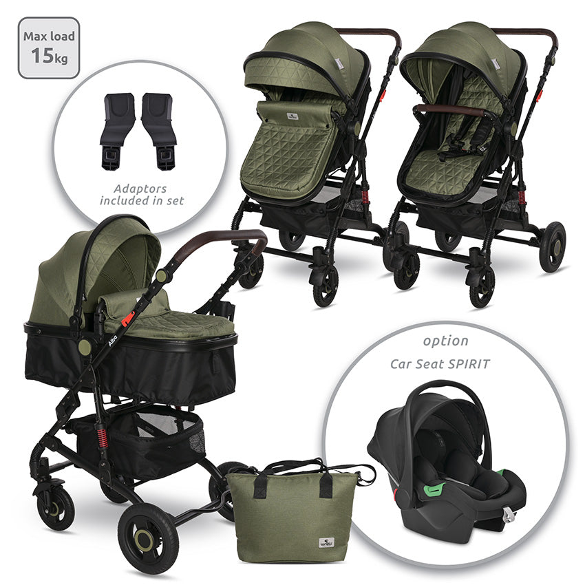 Д.количка Alba Loden Green+адаптори Lorelli Premium