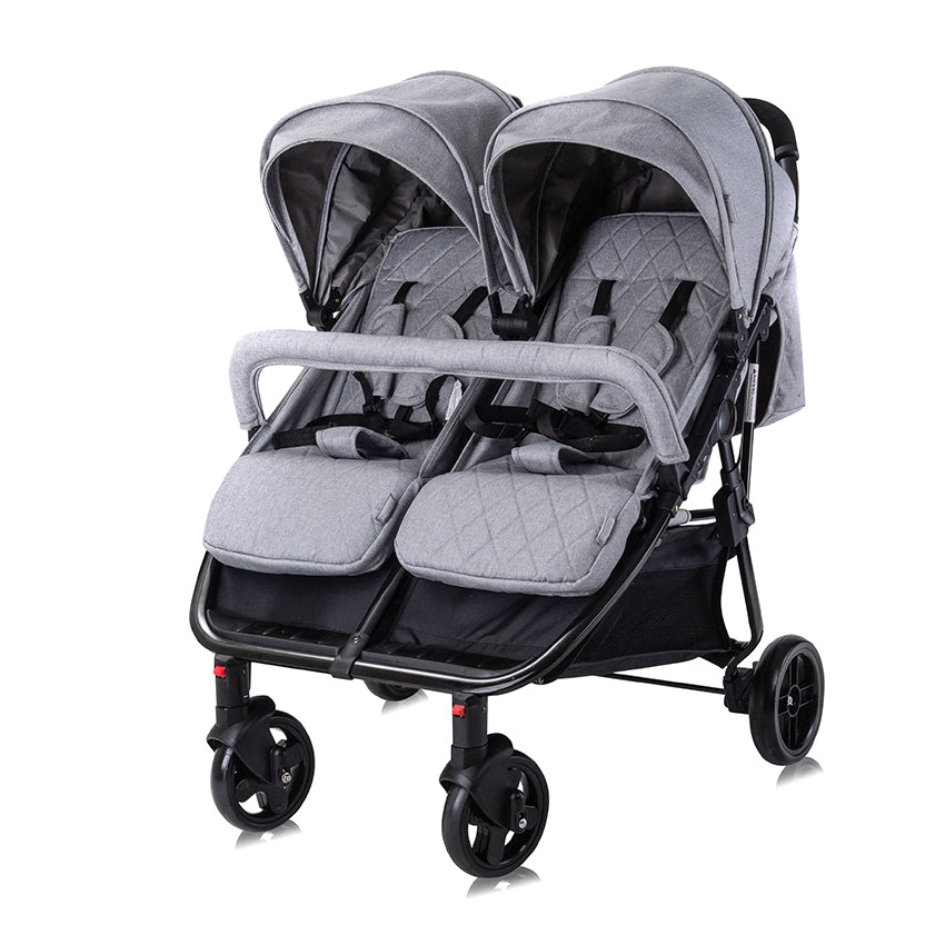Д.количка Duo+чанта Cool Grey До 15 Кг За Близнаци Lorelli Premium