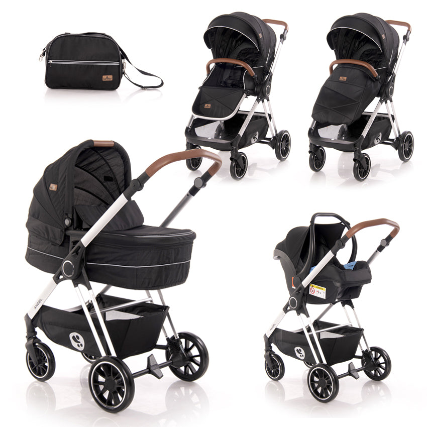Д.количка Angel Black 3 В 1 Lorelli Premium
