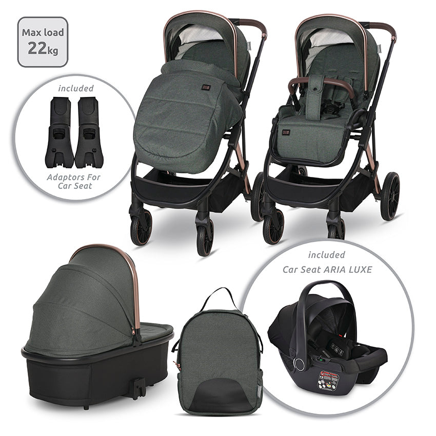 Д.количка Aria 3 В 1 Green Lorelli Premium