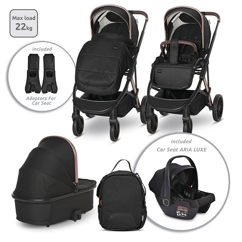 Д.количка Aria 3 В 1 Black Lorelli Premium