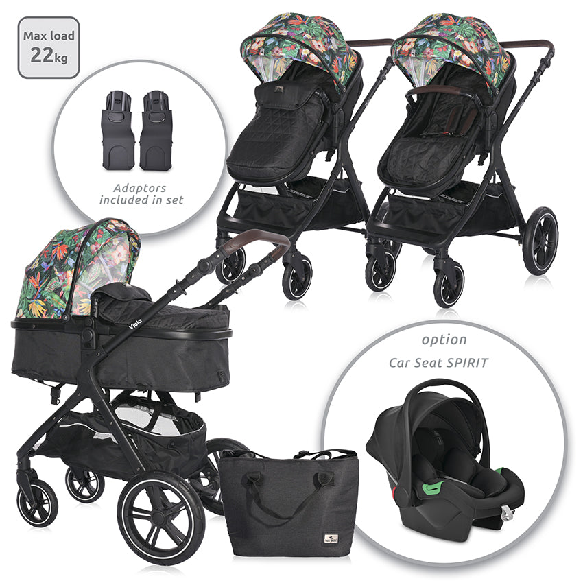 Д.Количка Viola Tropical Flowers+Адаптори