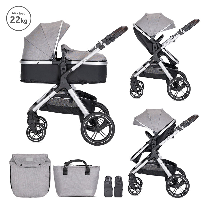 Д.Количка Viola Grey 2В1 С Трансформираща Седалка+