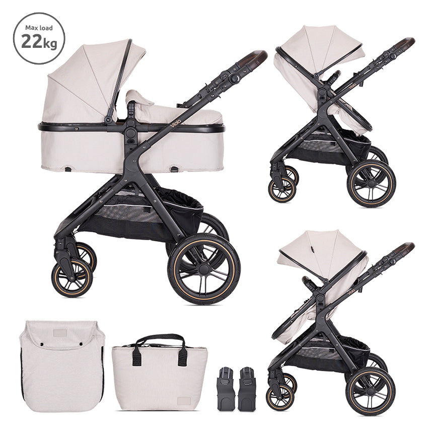 Д.Количка Viola Beige 2В1 С Трансформираща Седалка