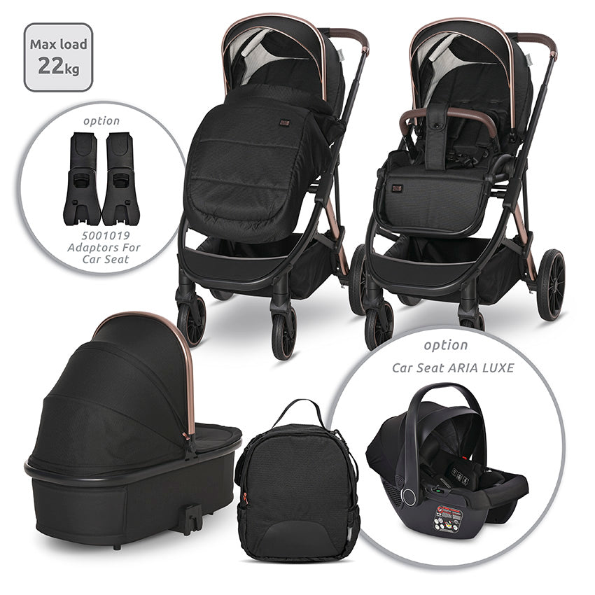 Д.количка Aria 2 В 1 Black Lorelli Premium