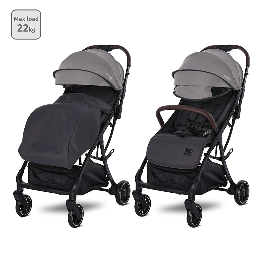 Lorelli Premium Minori babakocsi, 22 kg-ig, automatikus összecsukás, szürke