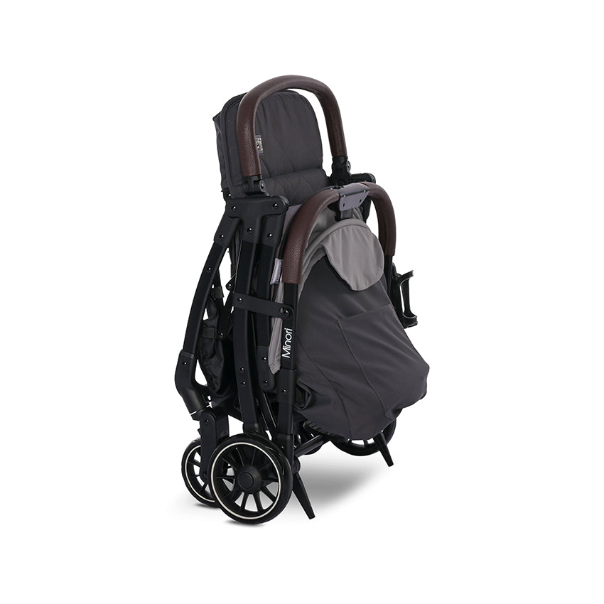 Cărucior E.Stroller Minori până la 22 kg pliabil automat gri