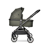 Cărucior Reya 3 în 1 verde cu mâner reversibil