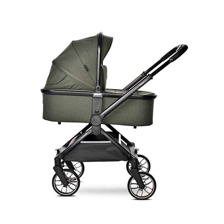 Cărucior Reya 3 în 1 verde cu mâner reversibil
