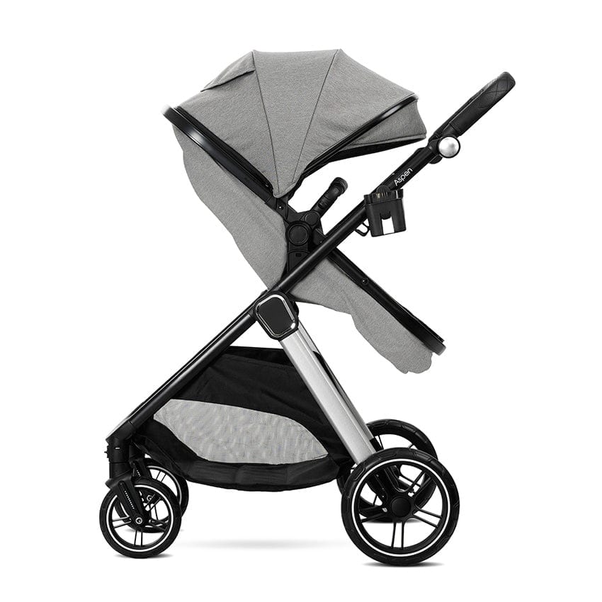 Cărucior Aspen Grey 3 în 1, până la 22 kg, cu transformare