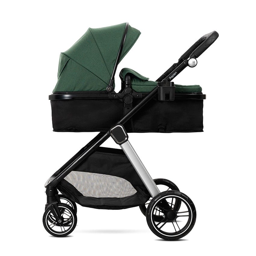 Cărucior Aspen Green 3 în 1, până la 22 kg, cu transformare