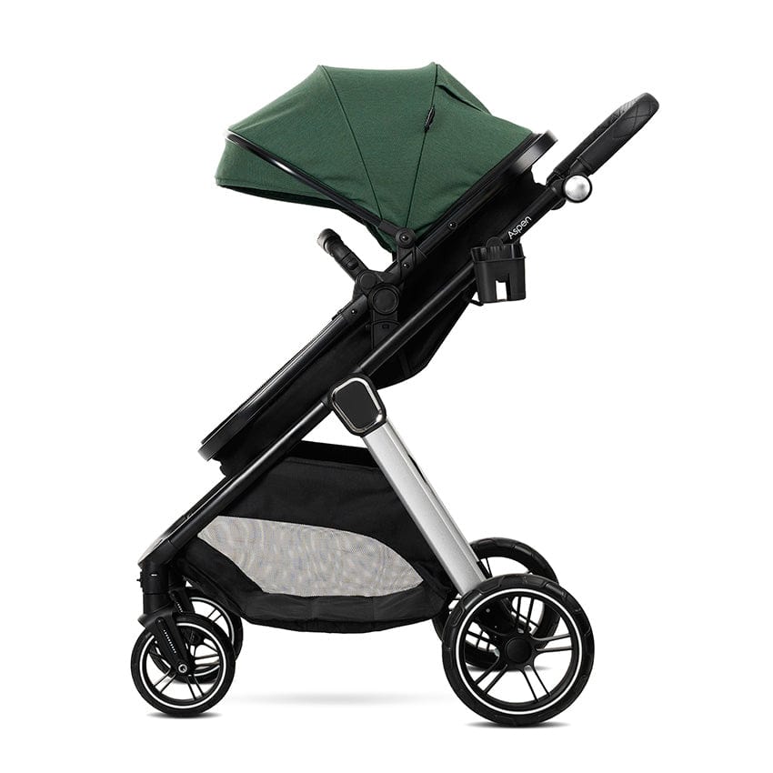 Cărucior Aspen Green 3 în 1, până la 22 kg, cu transformare
