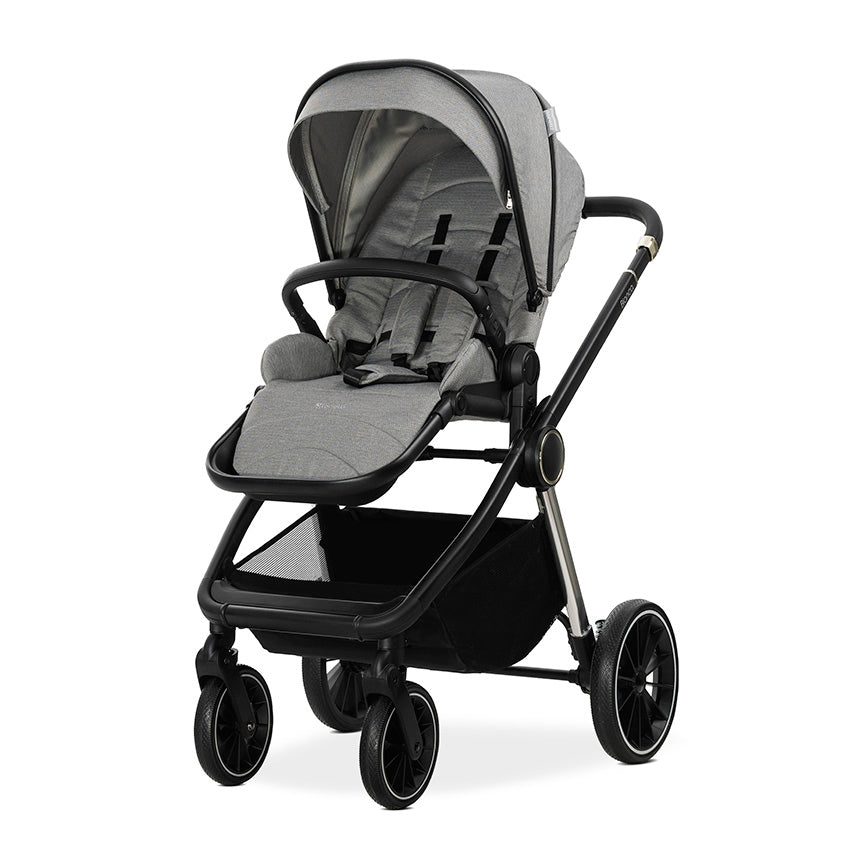 Cărucior E.Stroller Bianca Gri 2 în 1 Până la 22 + Adaptoare