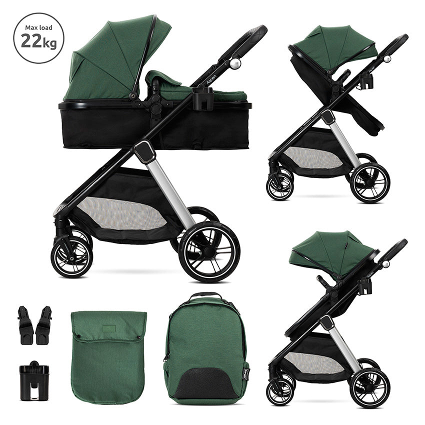Cărucior Aspen Green 2 în 1, transformabil, până la 22"