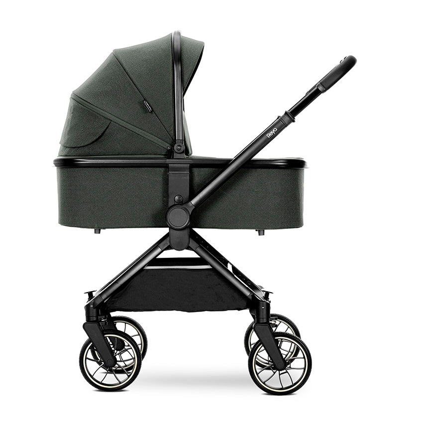 Cărucior Reya 2 în 1 verde, reversibil, până la 22 cm