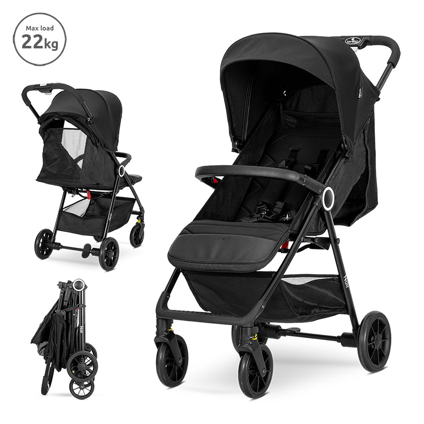 Babakocsi Noir 22 kg-ig Fekete Lorelli Classic