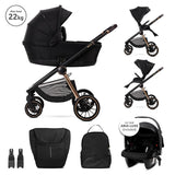 Д.Количка Bianca Black 3 В 1 До 22 С Кош За Ново