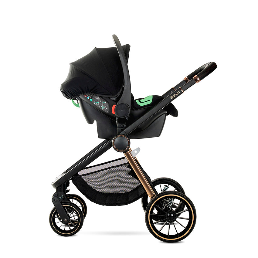 Д.Количка Bianca Black 3 В 1 До 22 С Кош За Ново