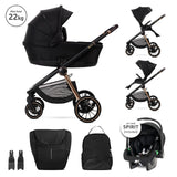 Д.Количка Bianca Black 3 В 1 До 22 С Кош За Ново