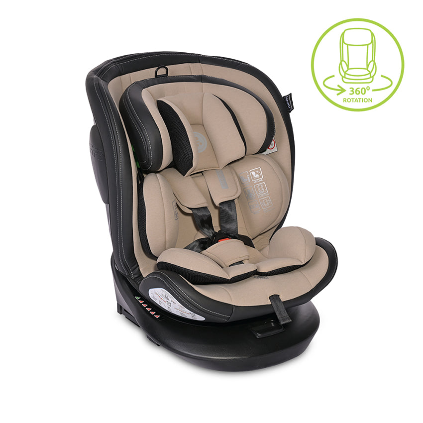 Стол За Кола Aviator I-Size Isofix 40-150 Cm Beige - Група 0+/1/2/3 (0-36Кг) - Lorelli Premium - BebeMama
