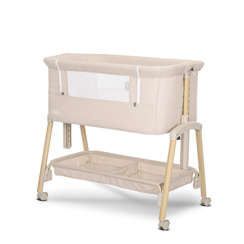 Мини Кошара Millie С Падаща Преграда Beige Wooden Lorelli Premium
