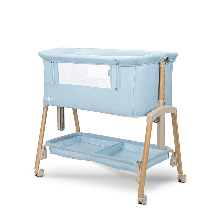 Мини Кошара Millie С Падаща Преграда Blue Wooden Lorelli Premium