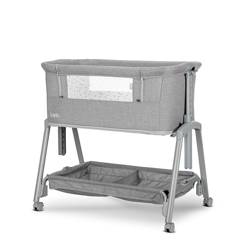 Мини Кошара Layla 2в1 Grey С Падаща Преграда Lorelli Premium