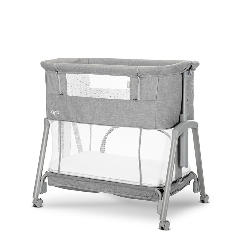 Мини Кошара Layla 2в1 Grey С Падаща Преграда Lorelli Premium