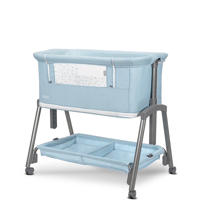 Мини Кошара Layla 2в1 Blue С Падаща Преграда Lorelli Premium