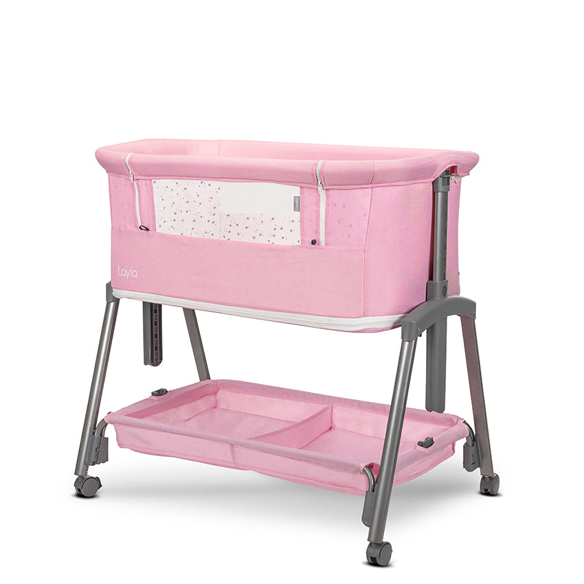 Мини Кошара Layla 2в1 Pink С Падаща Преграда Lorelli Premium
