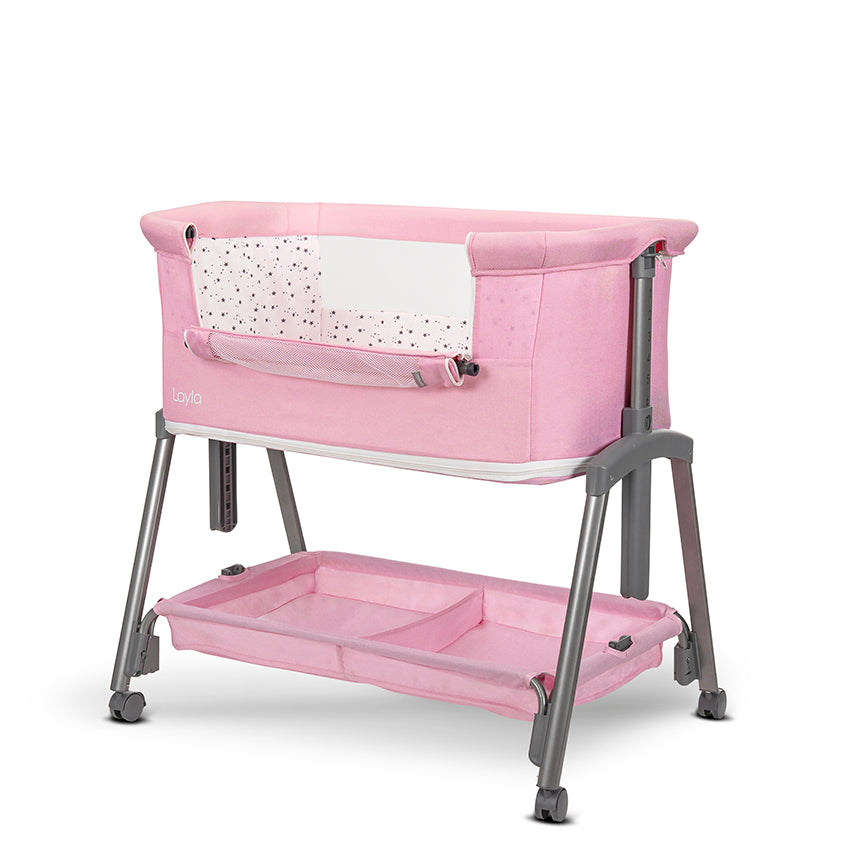 Мини Кошара Layla 2в1 Pink С Падаща Преграда Lorelli Premium