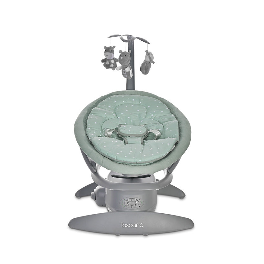 Ел.люлка Toscana Frosty Green Stars Lorelli Premium