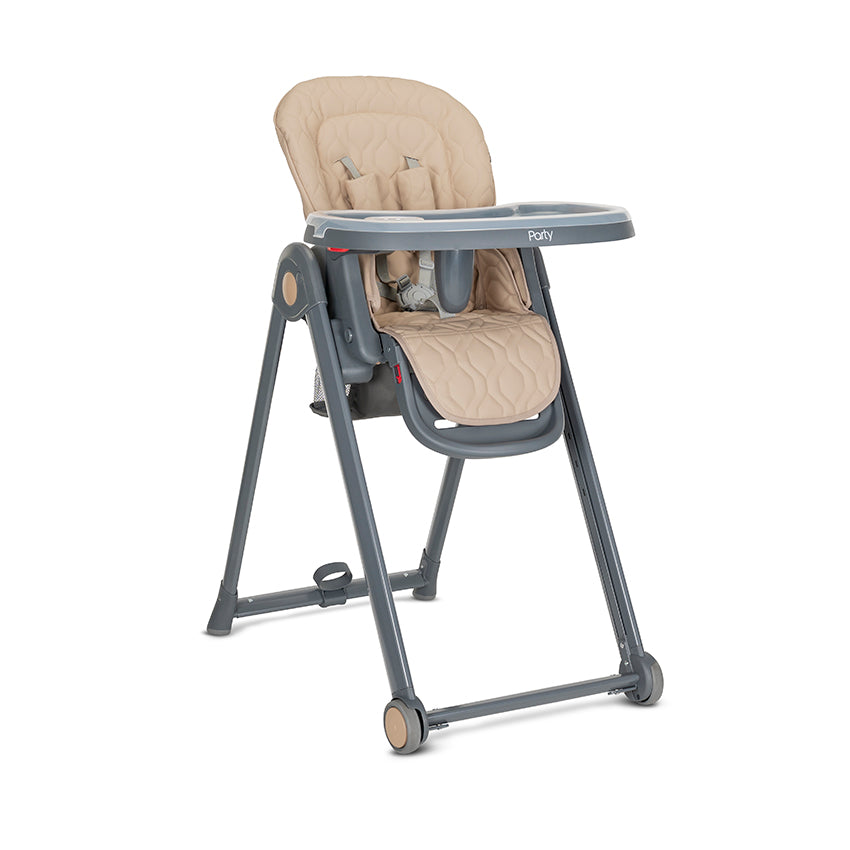 Scaun înalt pentru petrecere din piele bej