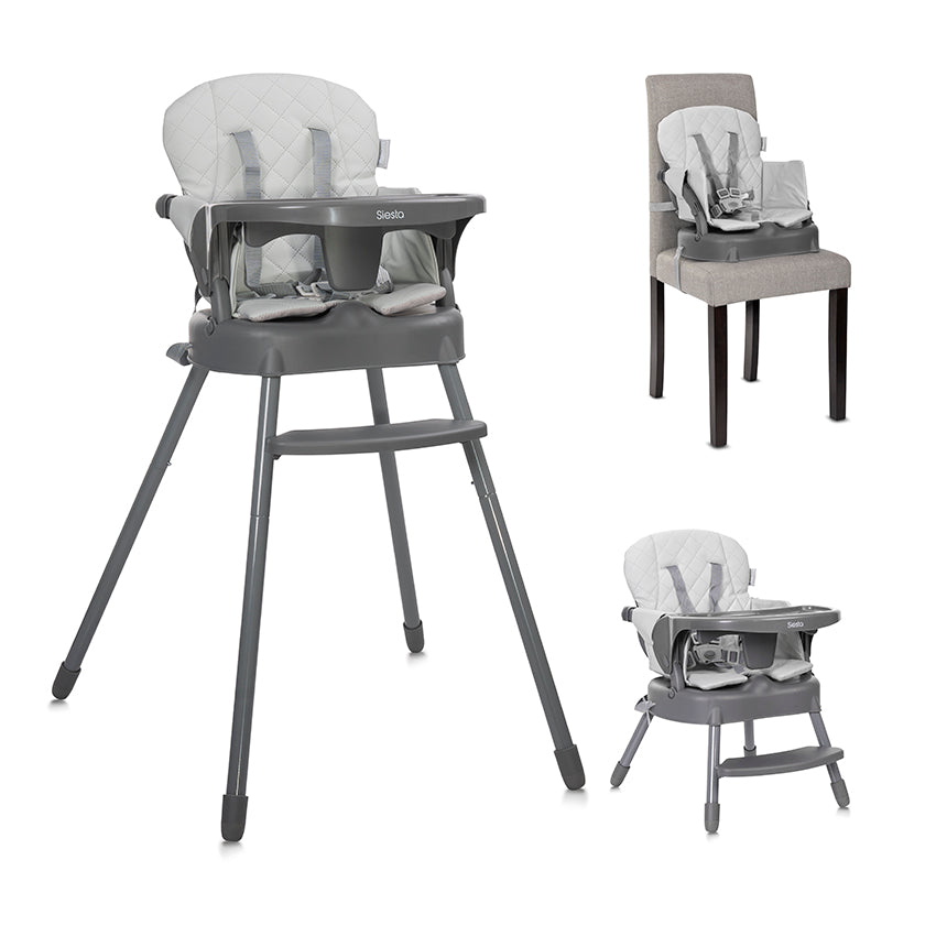 Стол За Хранене 3в1 Siesta Grey Leather Lorelli Classic