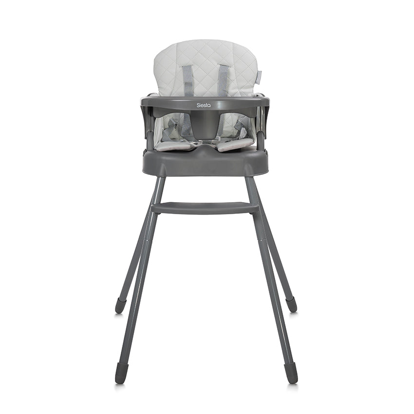 Scaun înalt Siesta 3 în 1, piele gri