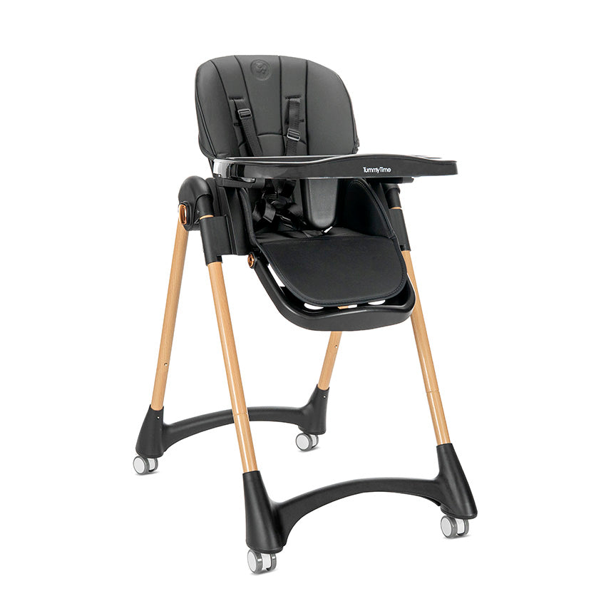 Lorelli Classic Tummy Time Black Wooden Effect etetőszék