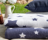 Pielsa-Памучно Жакардово Одеяло Звезди, 110X140 См, Синьо, Чанта