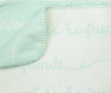 Pielsa-Памучно Жакардово ОдеялоС Надписи, 110X140 См, Зелено, Чанта