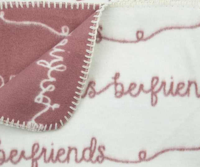 Pielsa-Памучно Жакардово ОдеялоС Надписи, 110X140 См, Корал, Чанта