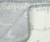 Pătură Pielsa-Cotton Jacquard cu inscripții, 110x140 cm, gri, geantă