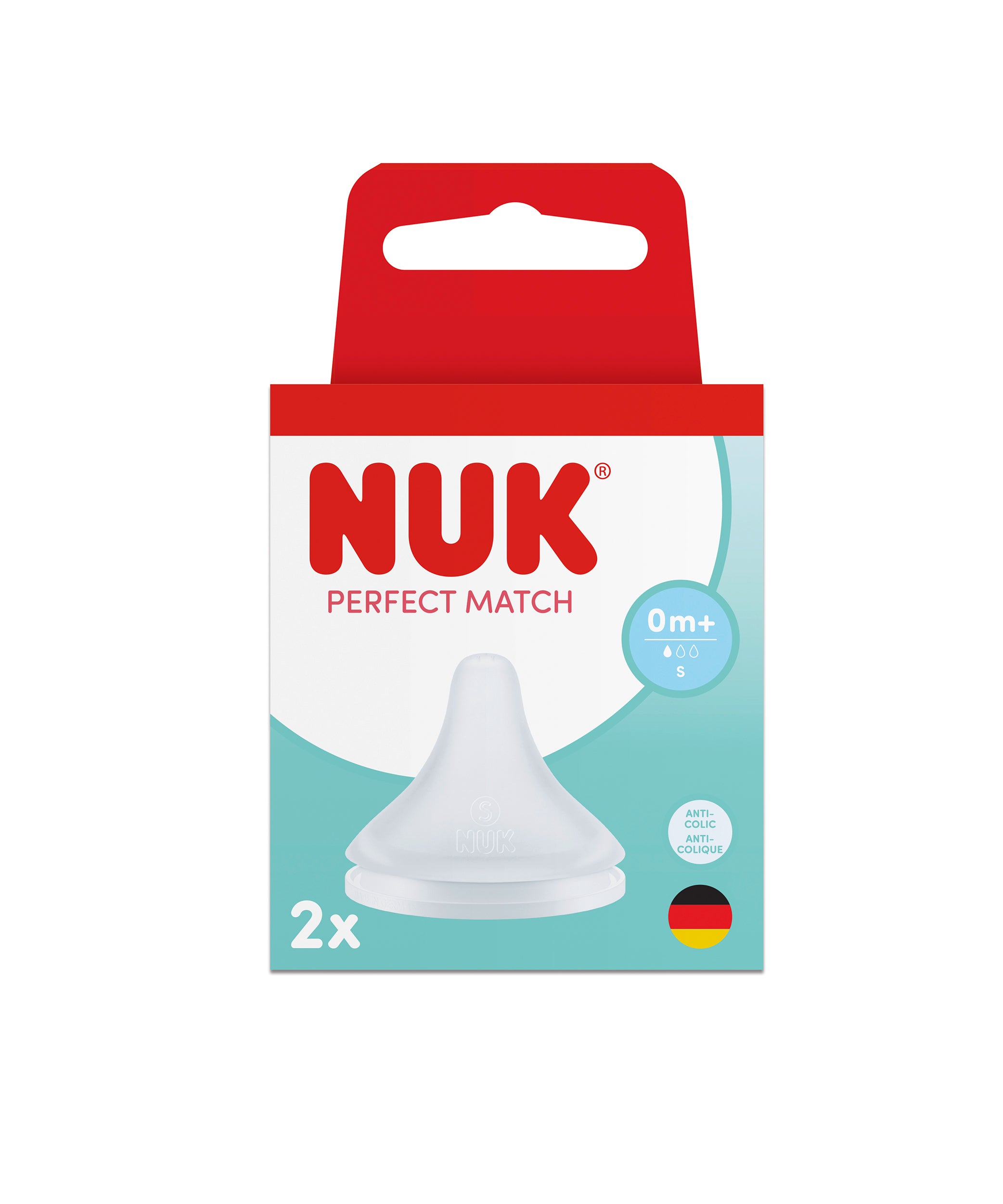 Perfect Match Биберон За Хранене, Силикон S 0+, 2бр. Nuk