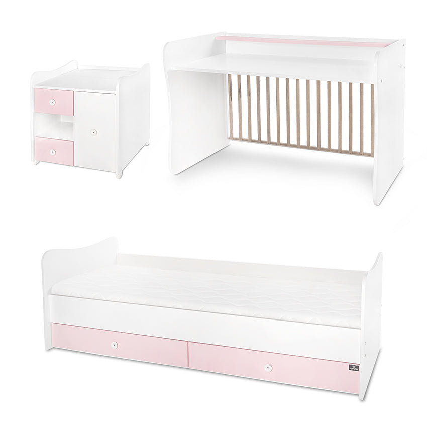 Легло Minimax New 190 72 Цвят Бяло Orchid Pink Lorelli Classic