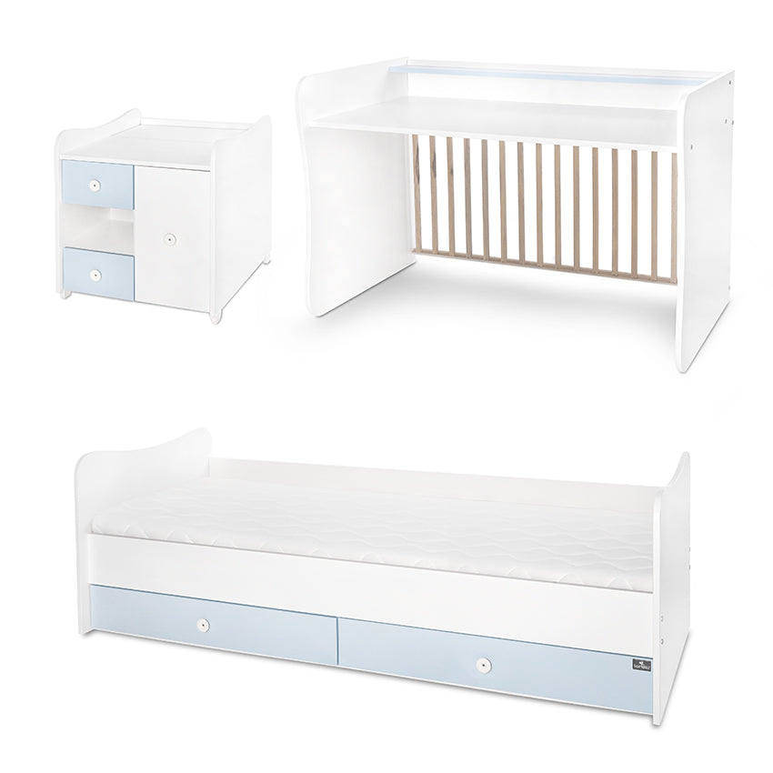 Легло Minimax New 190 72 Цвят Бяло Baby Blue Lorelli Classic