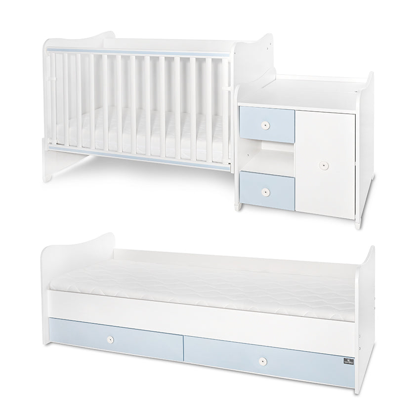 Легло Minimax New 190 72 Цвят Бяло Baby Blue Lorelli Classic