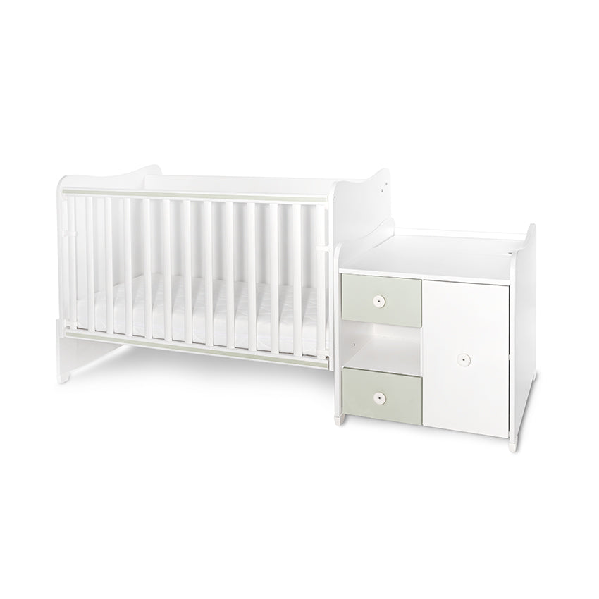 Легло Minimax New 190 72 Цвят Бяло Milky Green Lorelli Classic