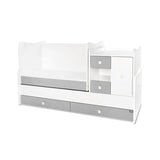 Легло Minimax New 190 72 Цвят Бяло Stone Grey Lorelli Classic