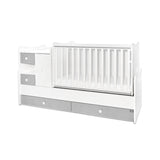 Легло Minimax New 190 72 Цвят Бяло Stone Grey Lorelli Classic