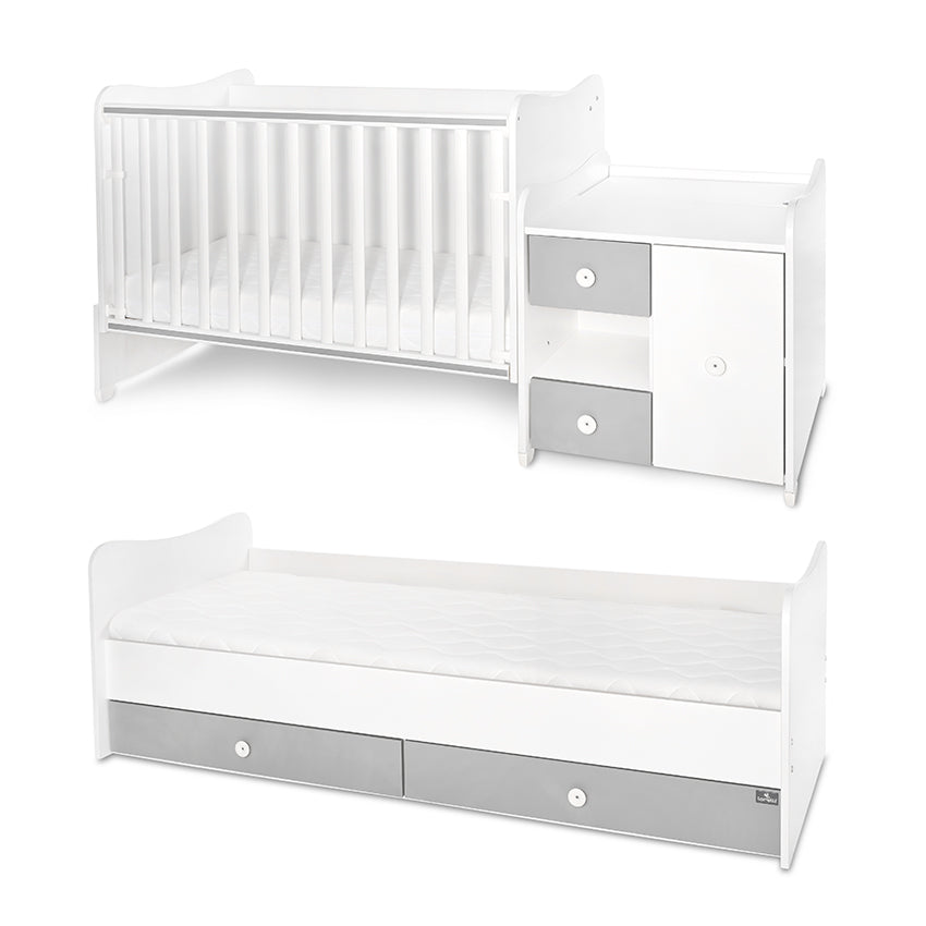 Легло Minimax New 190 72 Цвят Бяло Stone Grey Lorelli Classic