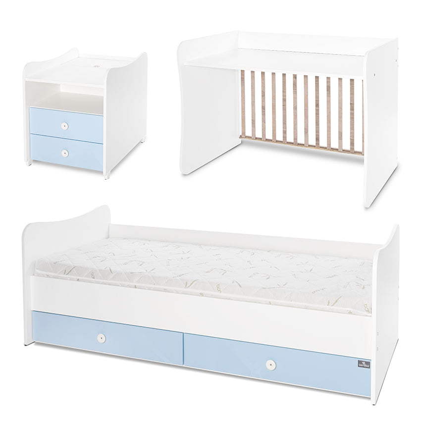 Легло Combo 172 72 Бяло Baby Blue Lorelli Classic