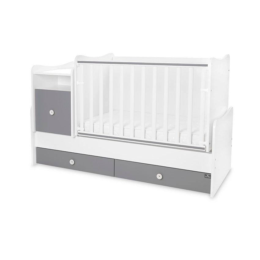 Легло Trend Plus 70 160 Цвят Бяло Stone Grey 3box Lorelli Classic